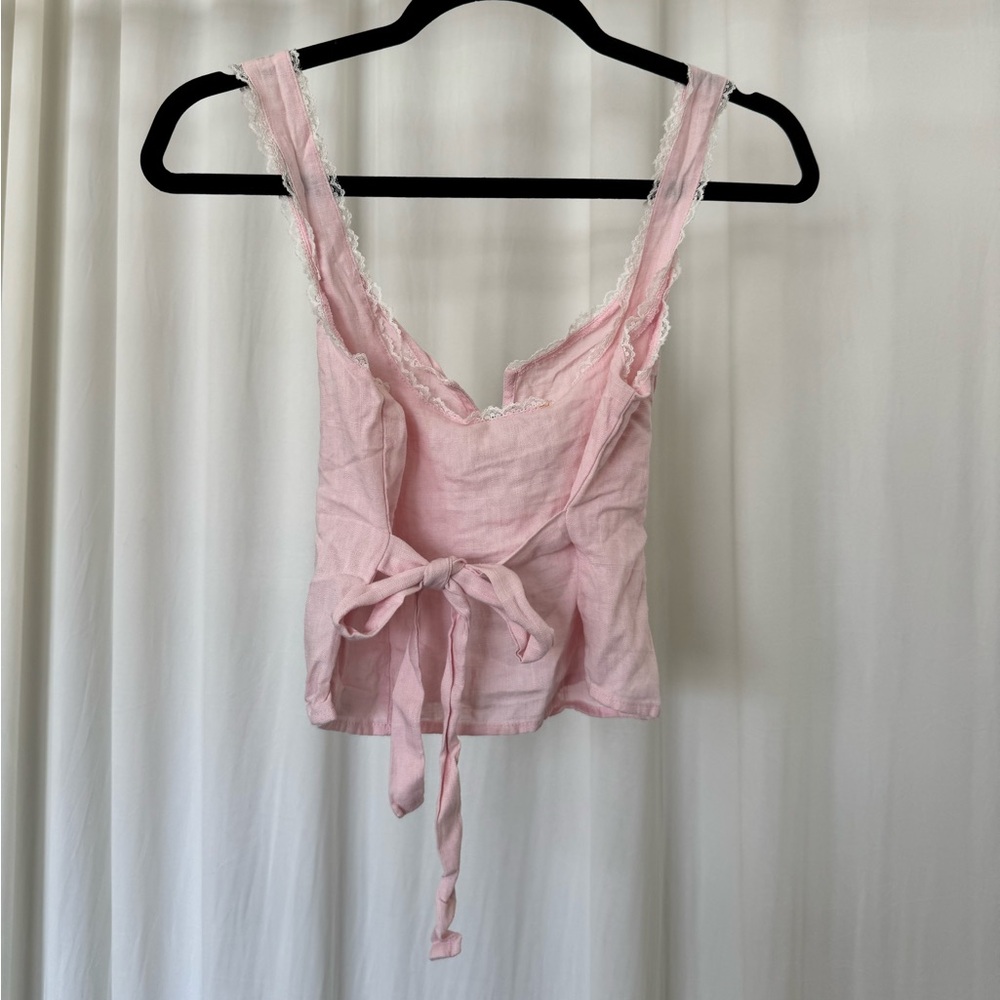 VRG GRL Love Language Button front top blush - Picture 6 of 7